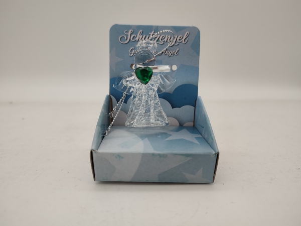 Glass angel with birthstone - May